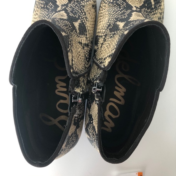 Sam Edelman Snake Skin Heeled Booties 7.5 - Picture 8 of 8